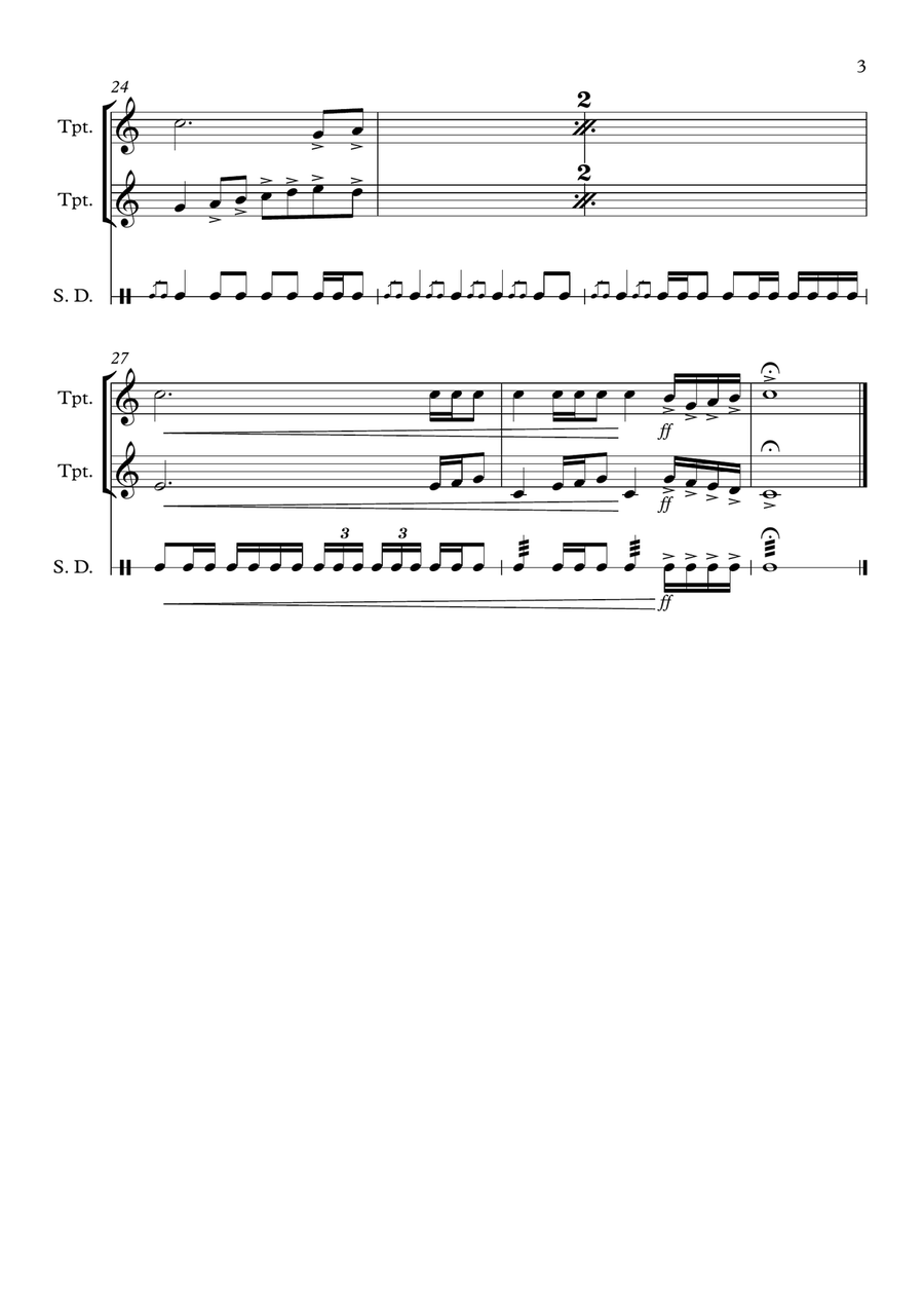 Mutant March Mutant March Trumpet Duet scores gallery preview page 3