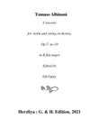 Concerto for violin and string orchestra, Op.7, no.10 in B flat major (Original version - score and