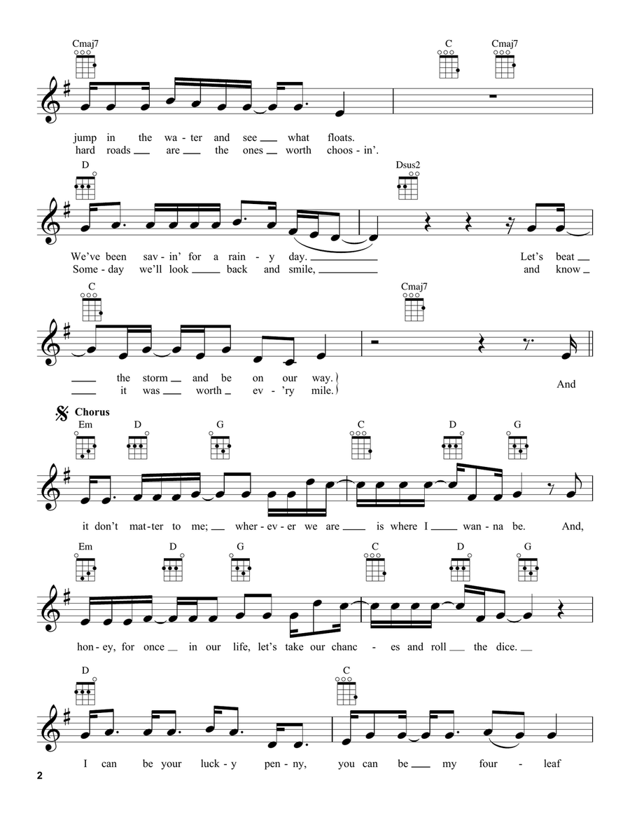 Starting Over Starting Over Ukulele scores gallery preview page 2