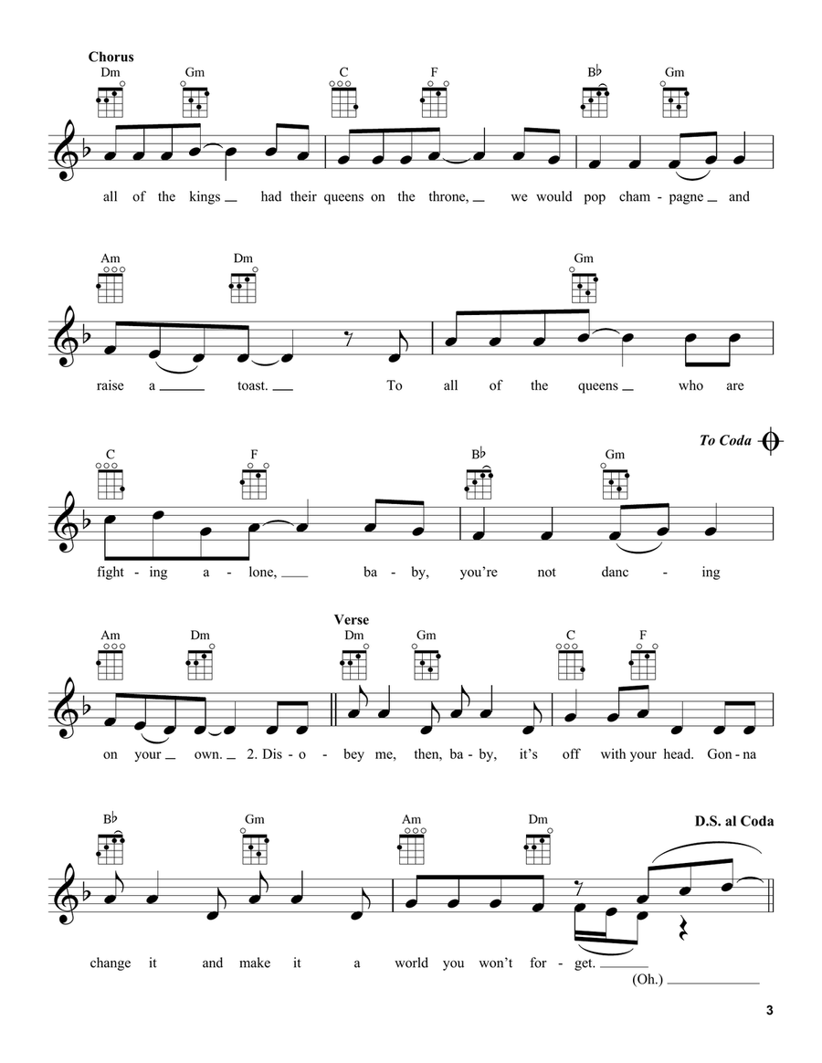 Kings & Queens Kings & Queens Ukulele scores gallery preview page 3