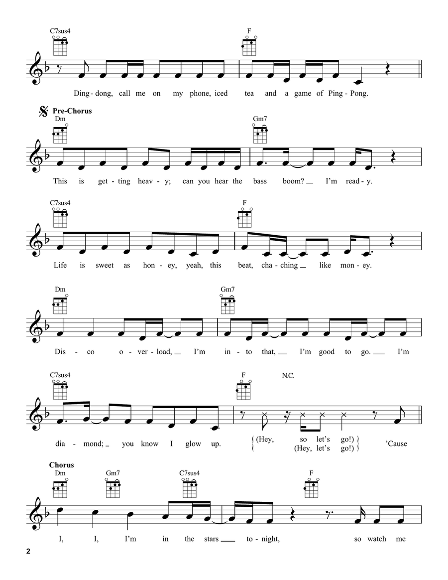 Dynamite Dynamite Ukulele scores gallery preview page 2