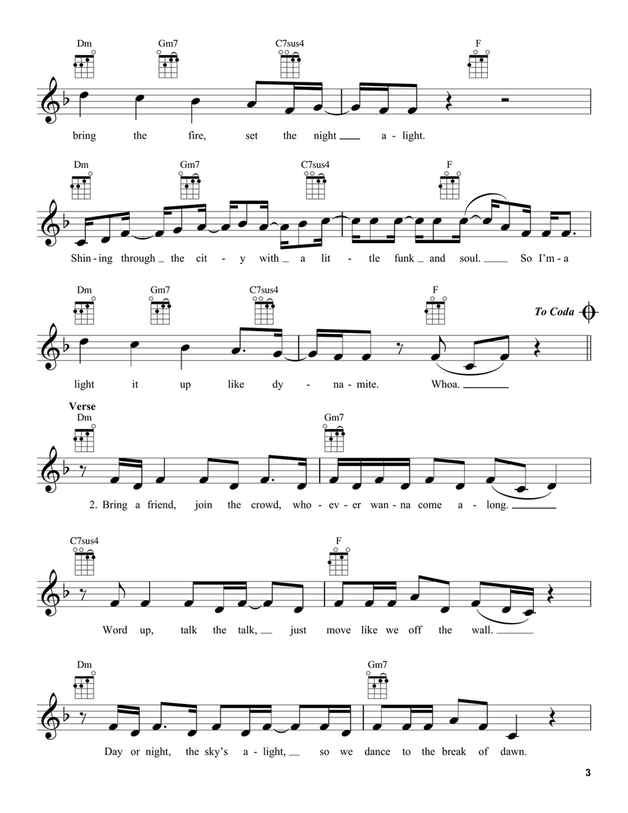 Dynamite Dynamite Ukulele scores gallery preview page 3
