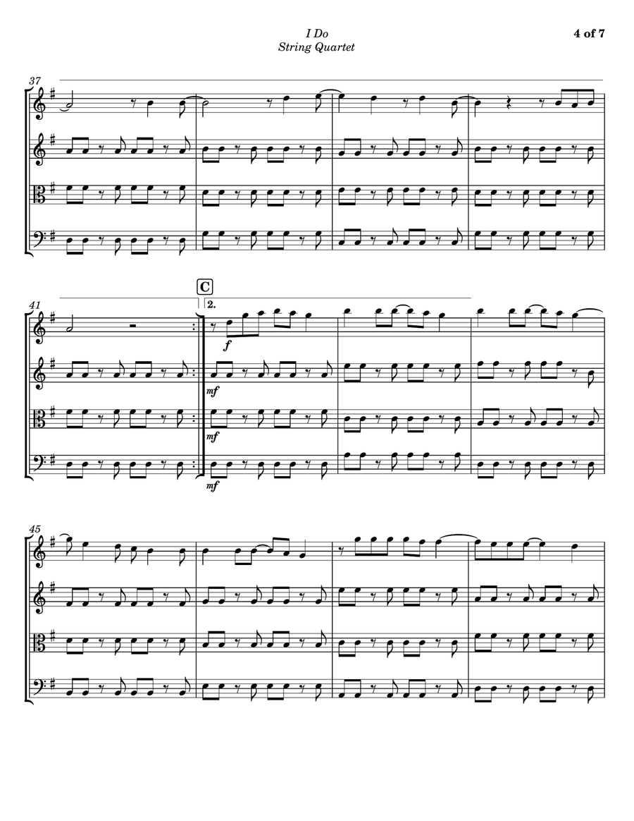 I Do I Do String Quartet scores gallery preview page 4