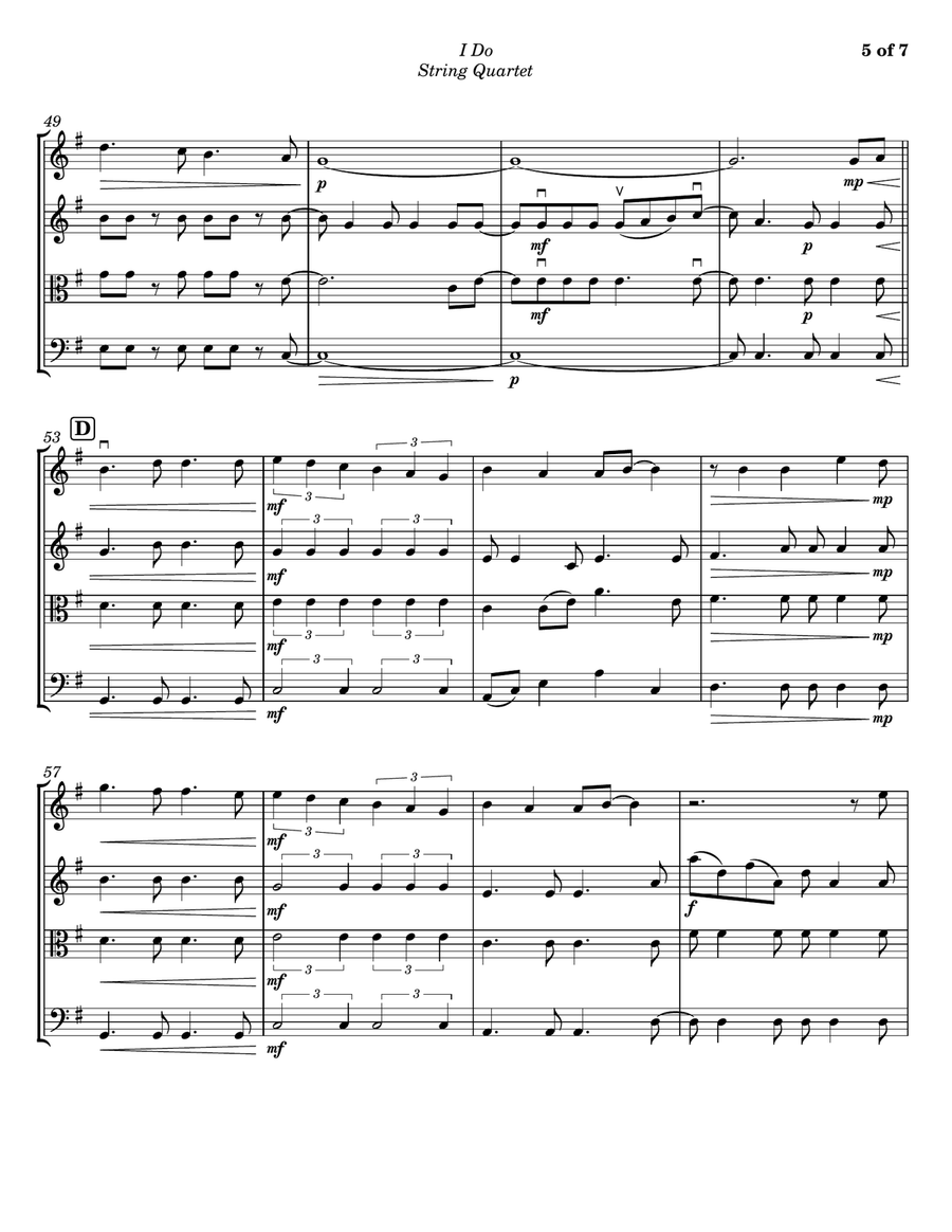 I Do I Do String Quartet scores gallery preview page 5