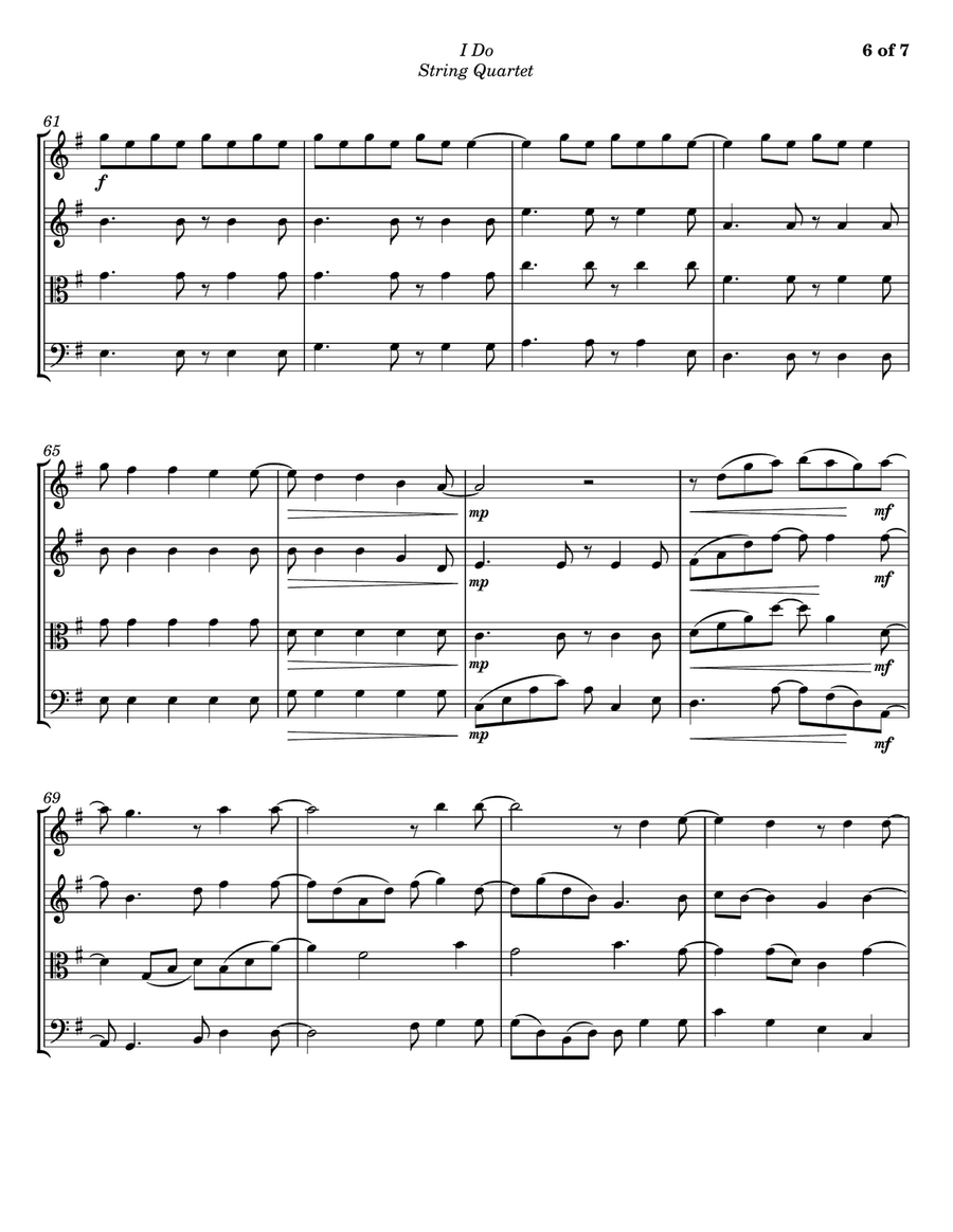 I Do I Do String Quartet scores gallery preview page 6