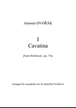 A. Dvořák: I Cavatina (from Drobnosti, op.75a) for Saxophone Trio
