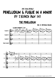 ‘Praeludium & Fugue In A Minor' by J.S.Bach BWV543 for Clarinet Quartet