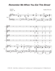 Remember Me When You Eat This Bread (Vocal Quartet - (SATB) mini preview