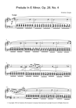 Prelude In E Minor, Op. 28, No. 4 Frederic Chopin Piano