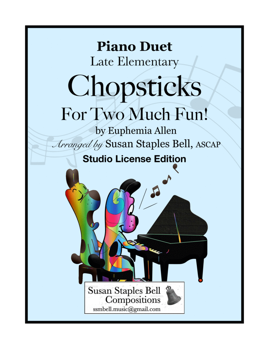 Chopsticks for Two (1 Piano, 4 Hands) Piano Method scores gallery preview page 1