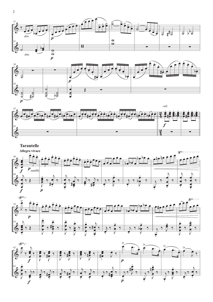 Introduction et Tarantelle for two violins String Duet scores gallery preview page 3