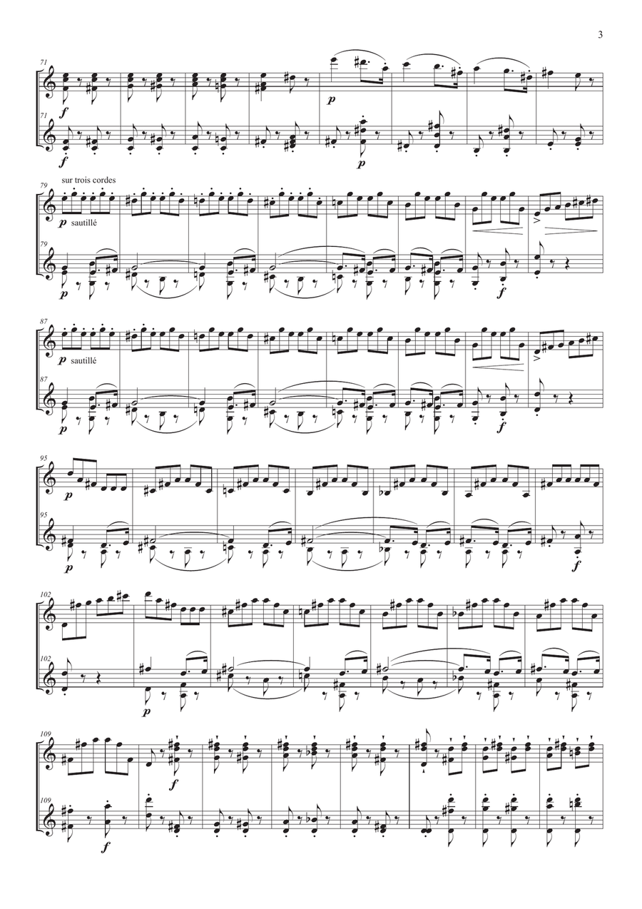 Introduction et Tarantelle for two violins String Duet scores gallery preview page 4