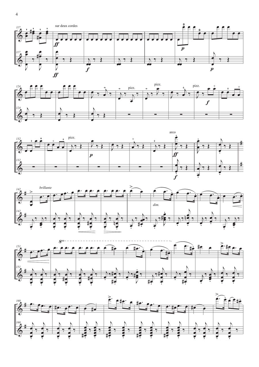 Introduction et Tarantelle for two violins String Duet scores gallery preview page 5