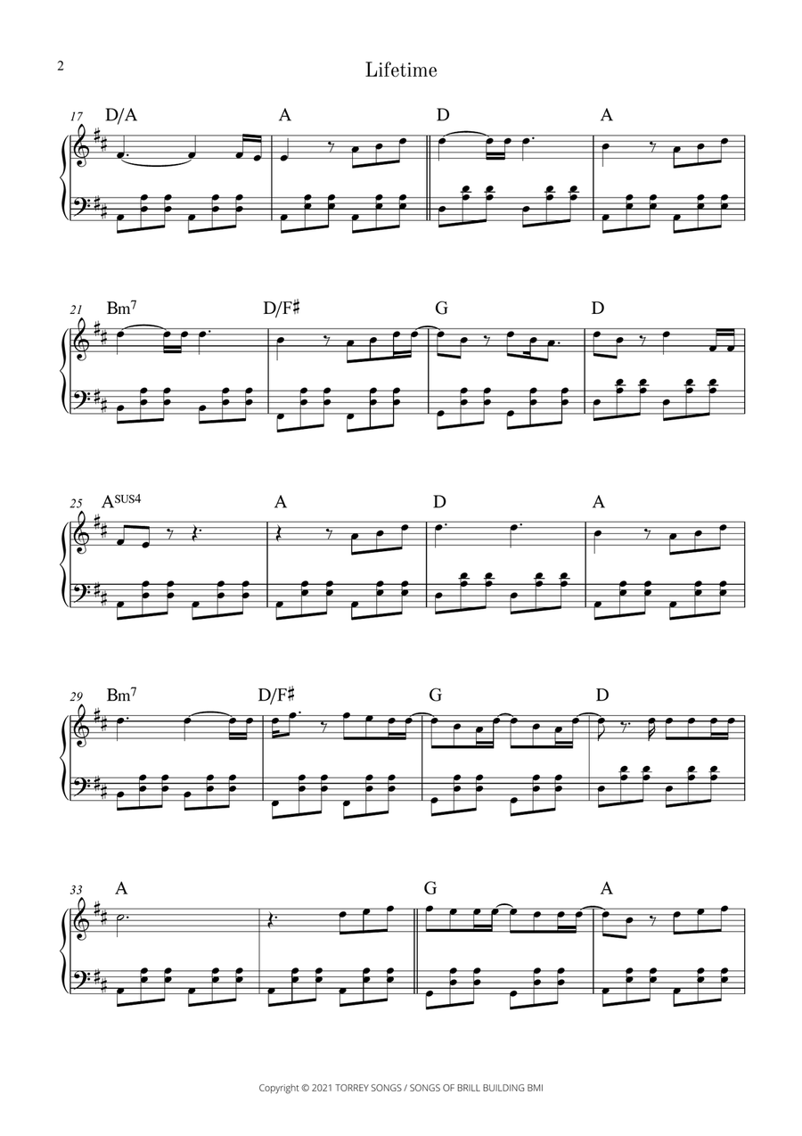 Lifetime Piano Solo scores gallery preview page 3