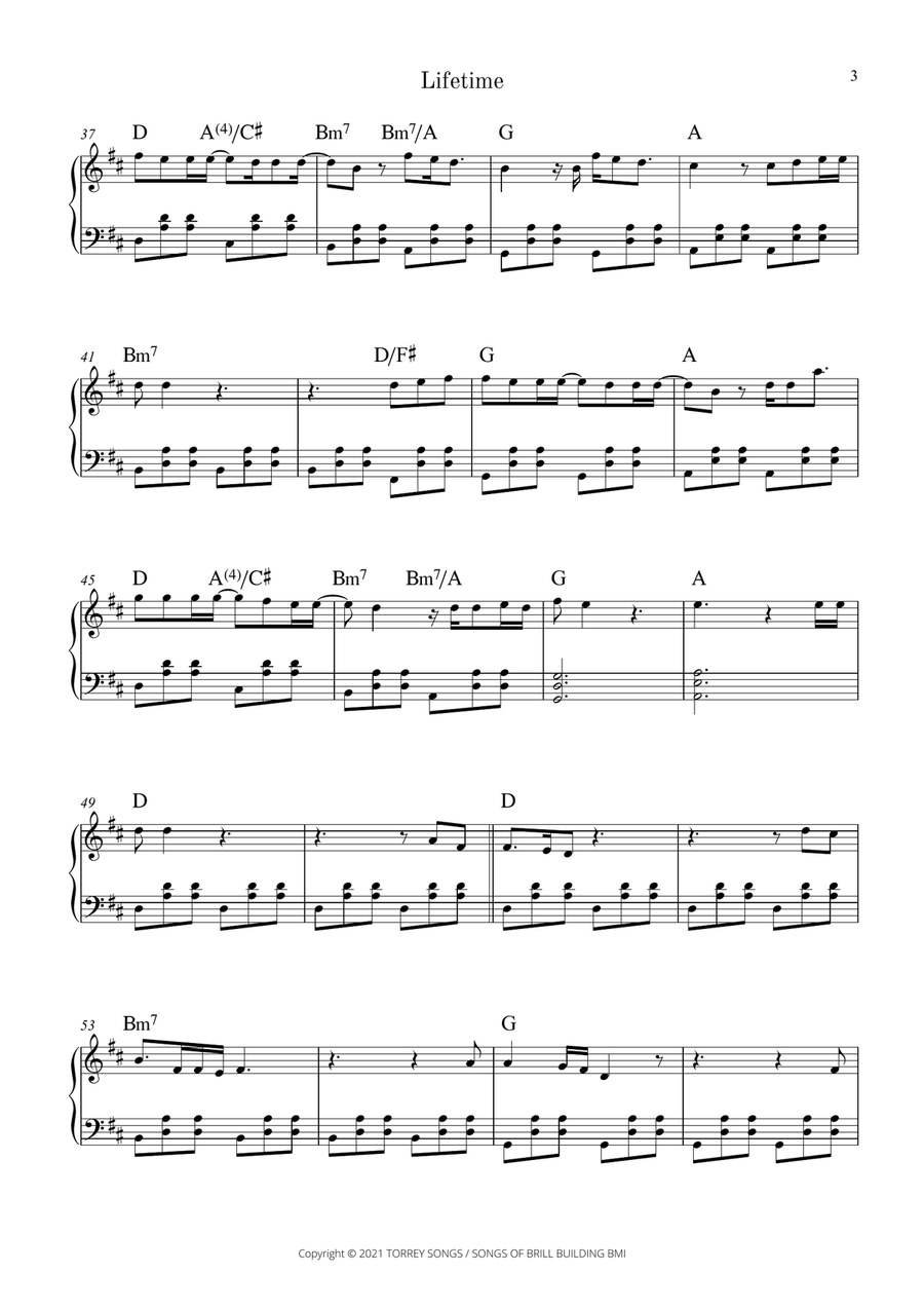 Lifetime Piano Solo scores gallery preview page 4