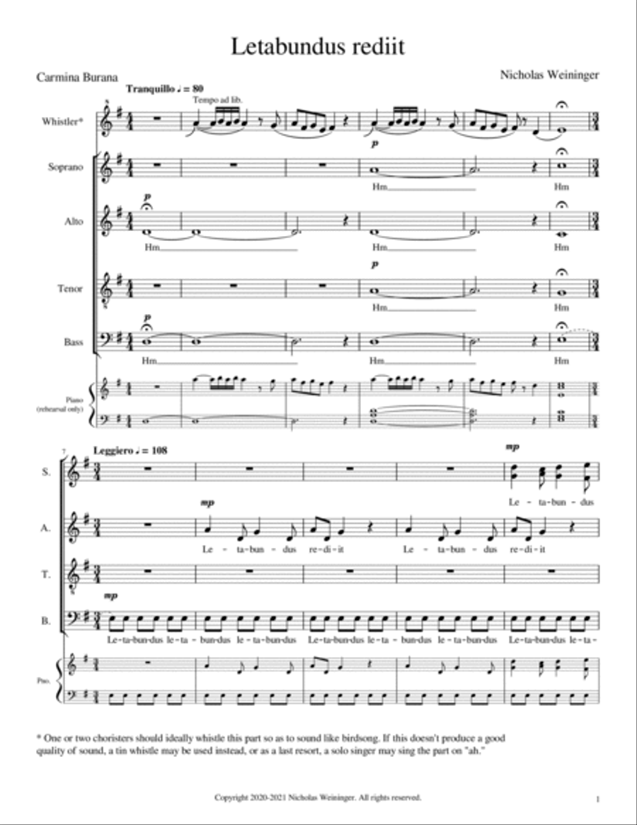 Letabundus rediit 4-Part scores gallery preview page 3