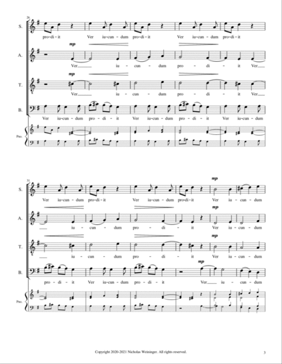 Letabundus rediit 4-Part scores gallery preview page 5