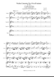 Vivaldi - Violin Concerto No.10 in B minor RV 580 Op.3 for 4 Violins and Piano - Score and Parts