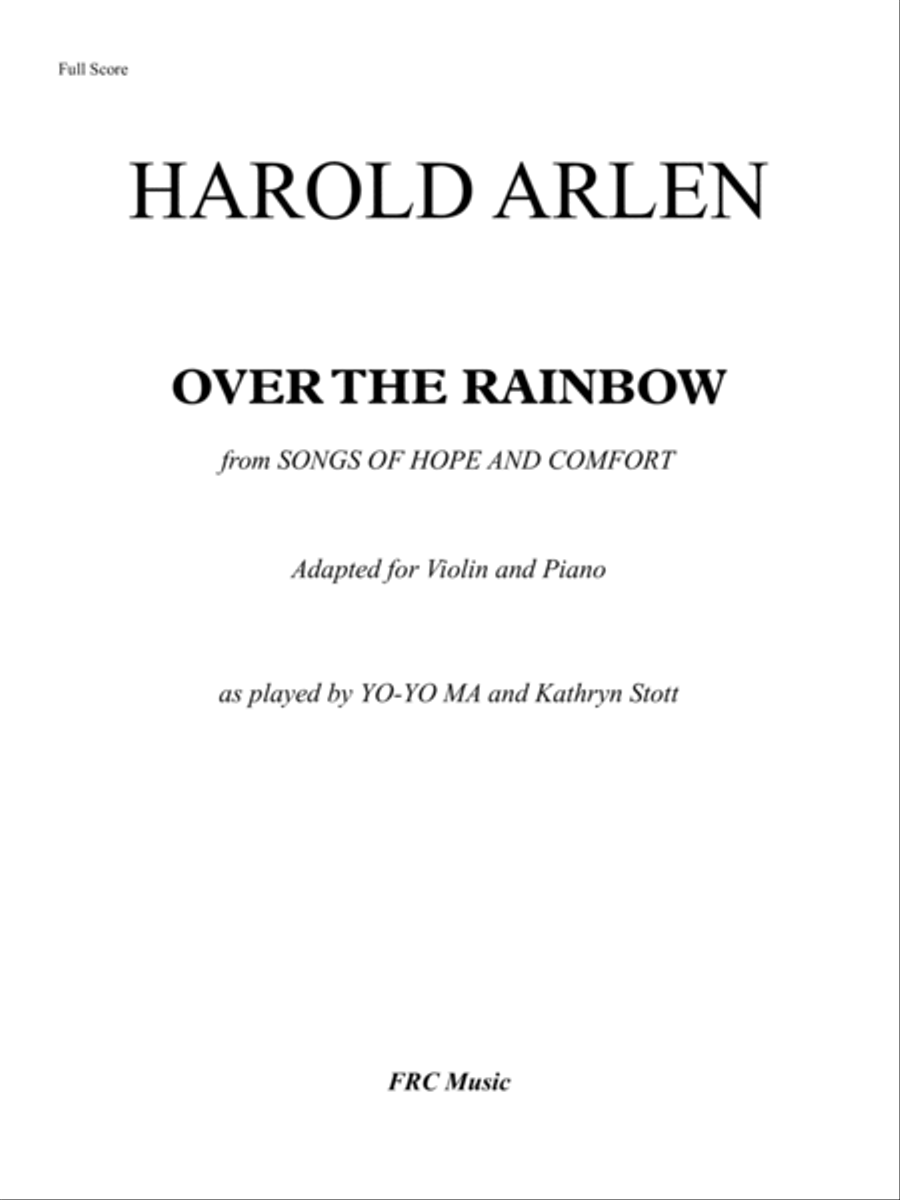 Over The Rainbow Violin Solo scores gallery preview page 2