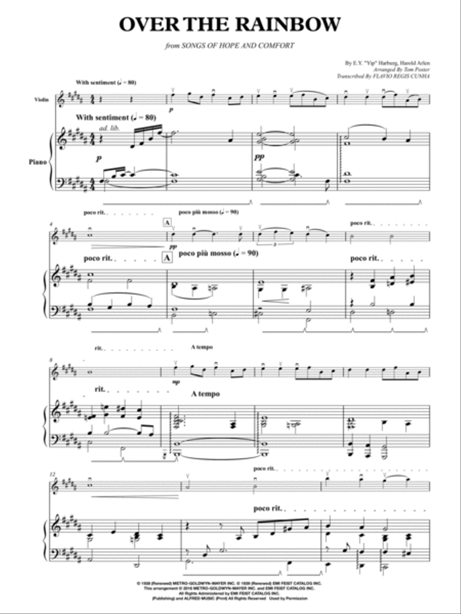 Over The Rainbow Violin Solo scores gallery preview page 3