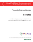 Gossec - Gavotte for Violin and Piano - Simplified Piano Accompaniment