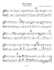 Oh Canada, intermediate lever harp arrangement