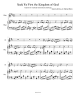 Seek Ye First the Kingdom of God, intermediate harp arrangement: solo or duet with melody instrument
