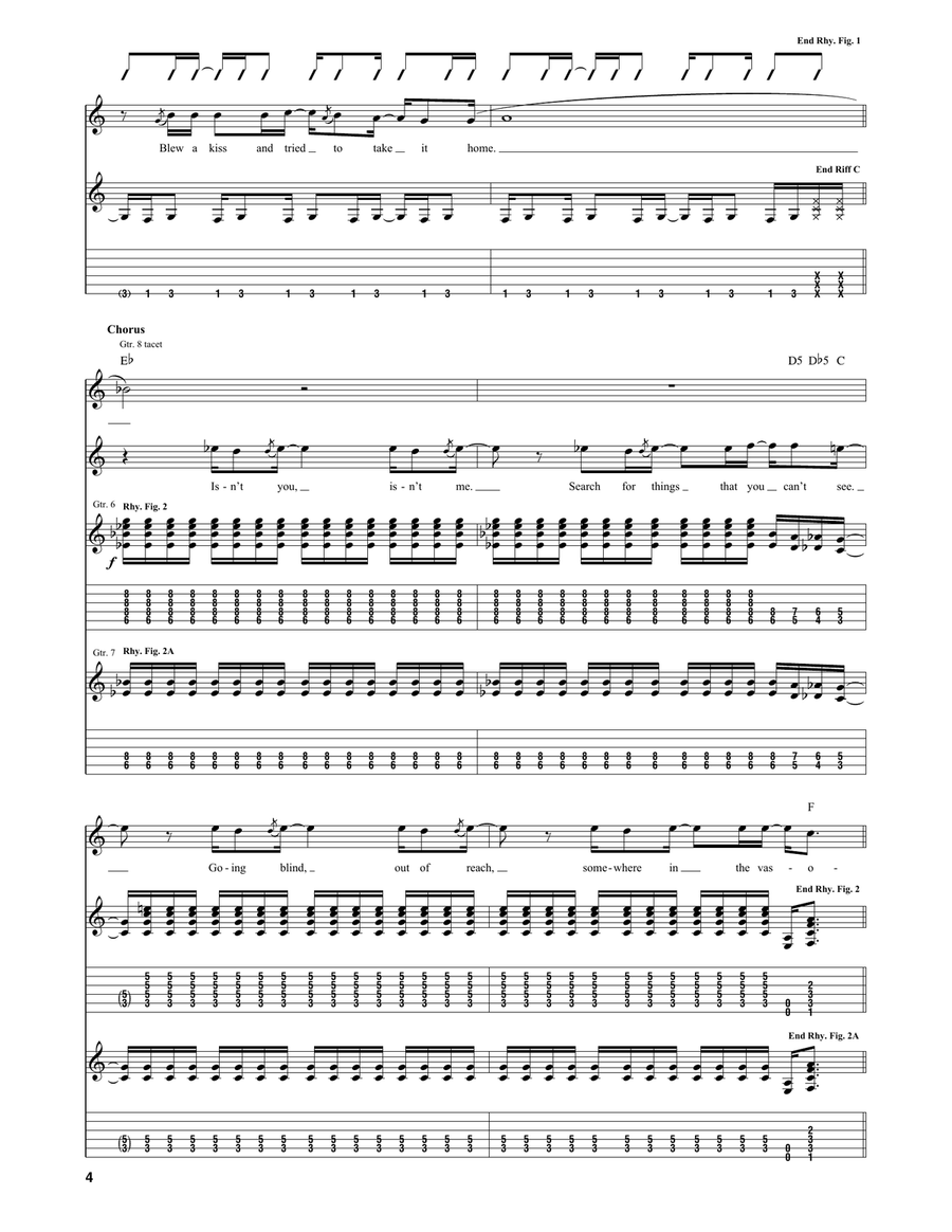 Vasoline Vasoline Guitar Tablature scores gallery preview page 4