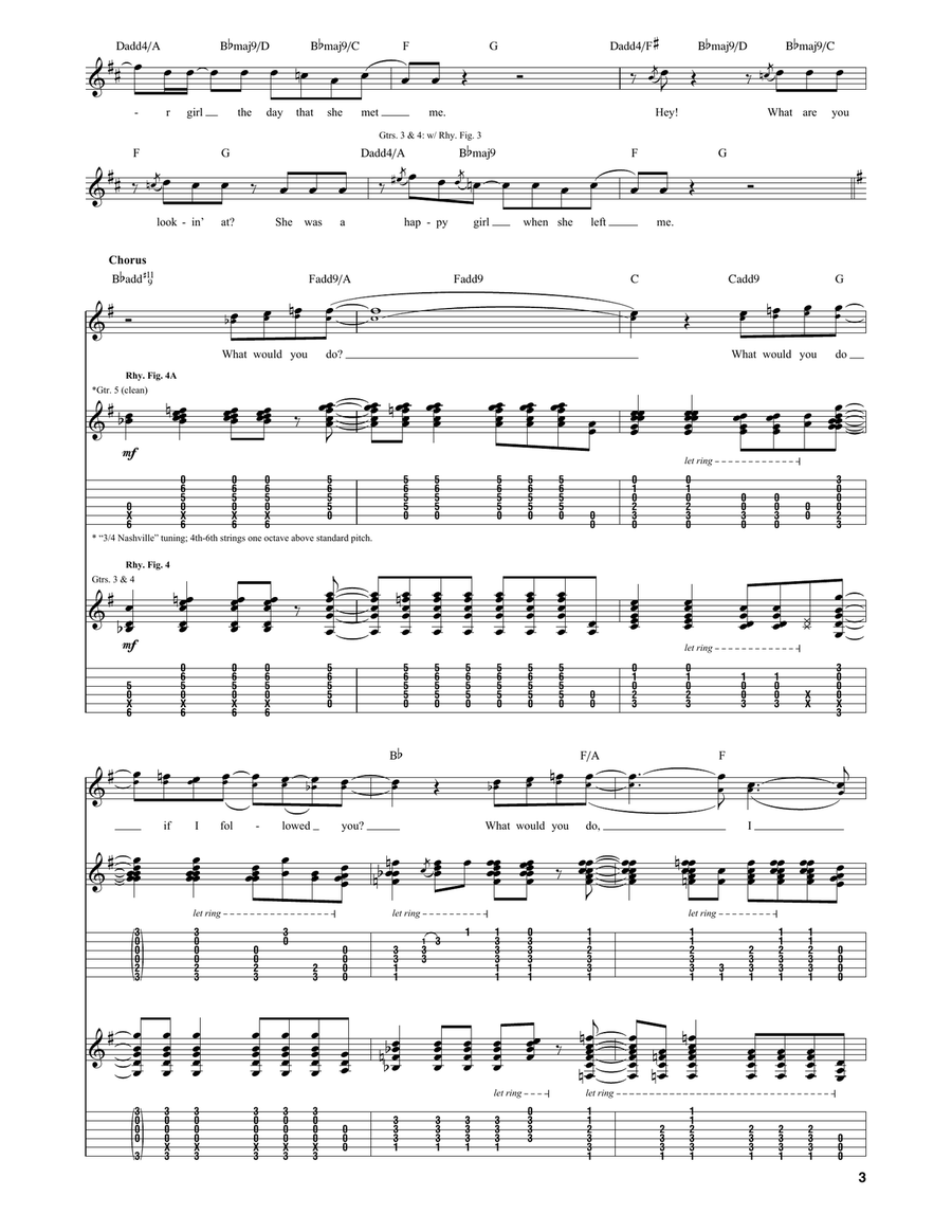 Sour Girl Sour Girl Guitar Tablature scores gallery preview page 3