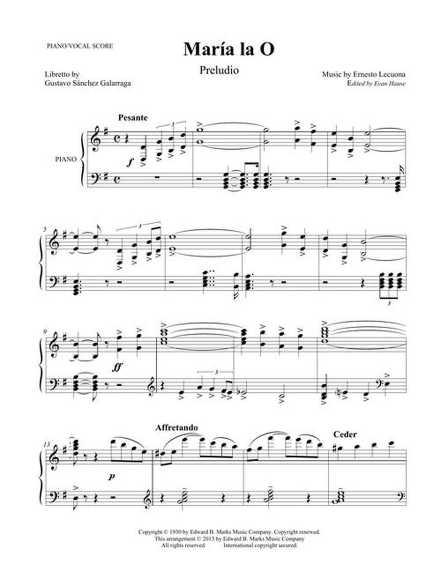 Maria la O Maria la O Voice scores gallery preview page 3