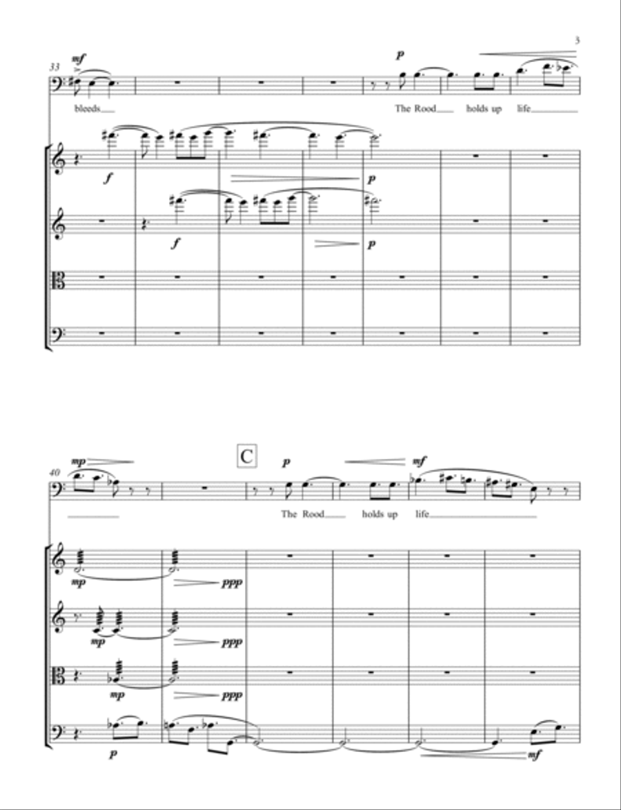 Tree Carols String Quartet scores gallery preview page 4