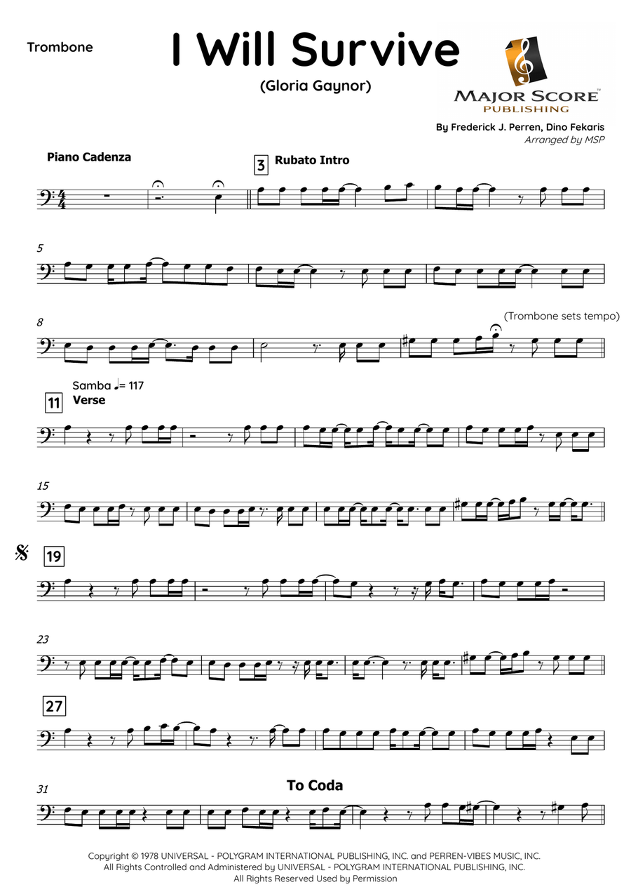 I Will Survive Piano scores gallery preview page 2