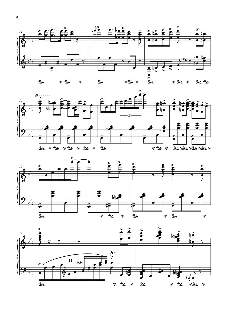 Beer Barrel Polka (roll Out The Barrel) Piano Solo scores gallery preview page 2