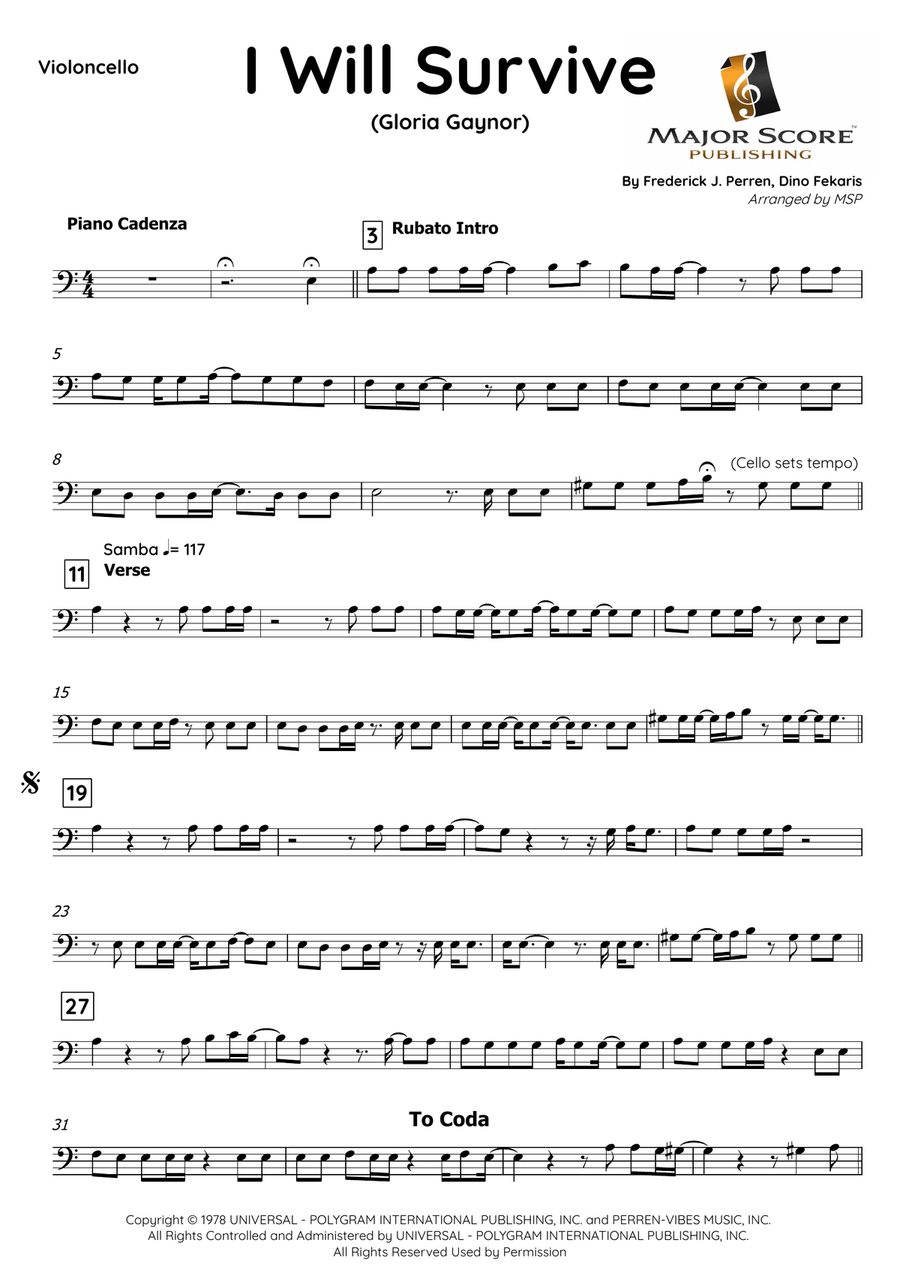 I Will Survive Piano scores gallery preview page 2