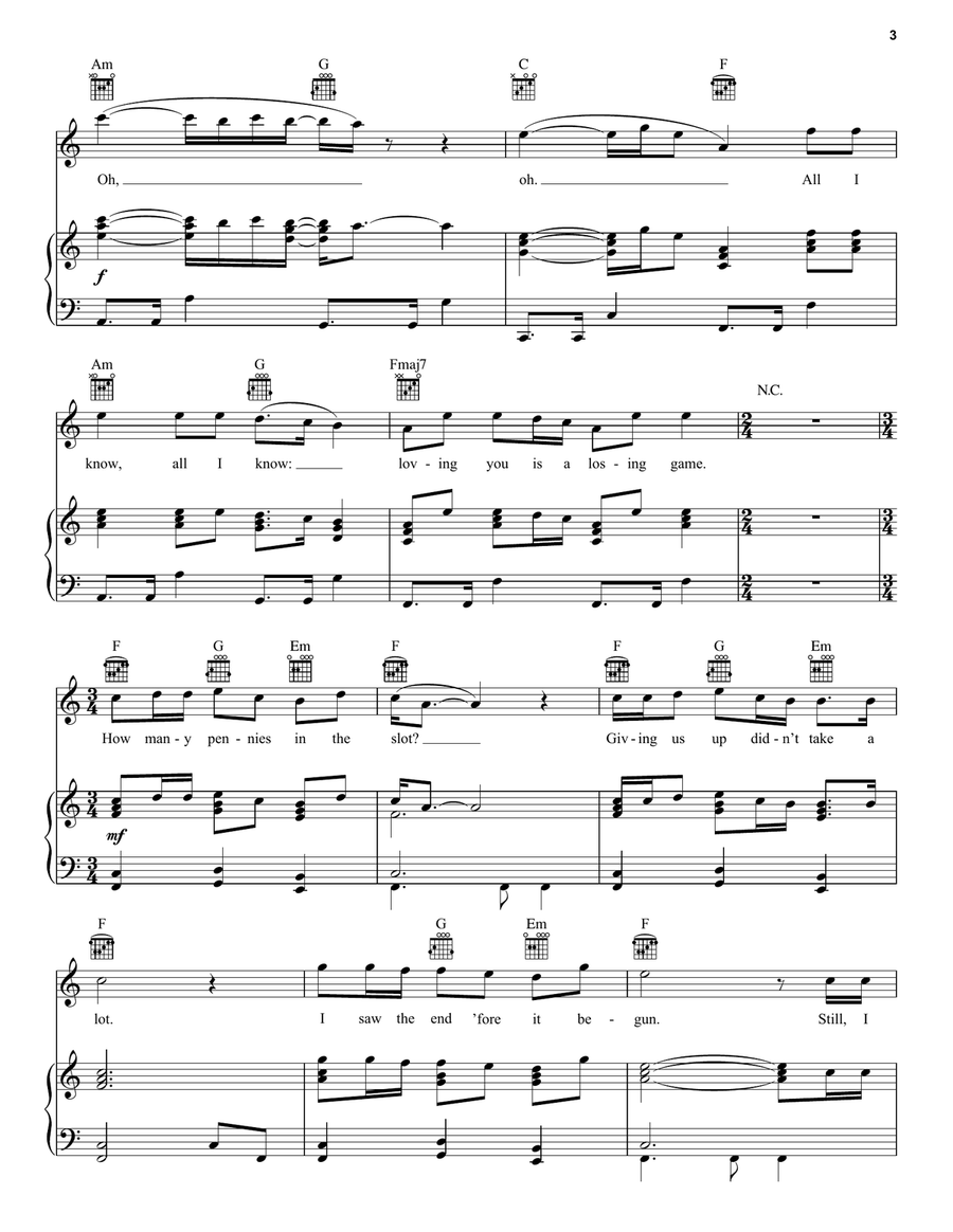 Arcade Arcade Piano, Vocal, Guitar scores gallery preview page 3