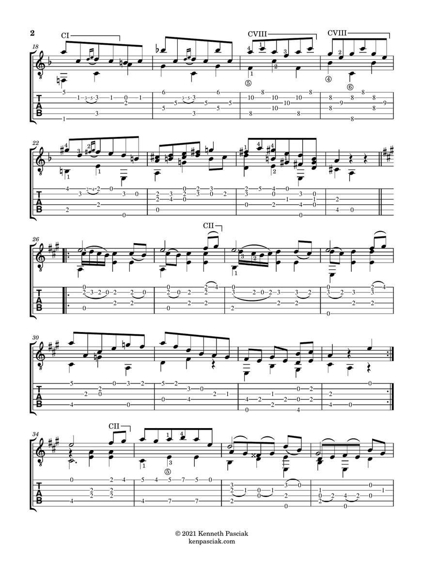Vals muy lento (for Solo Guitar) Chamber Music scores gallery preview page 4