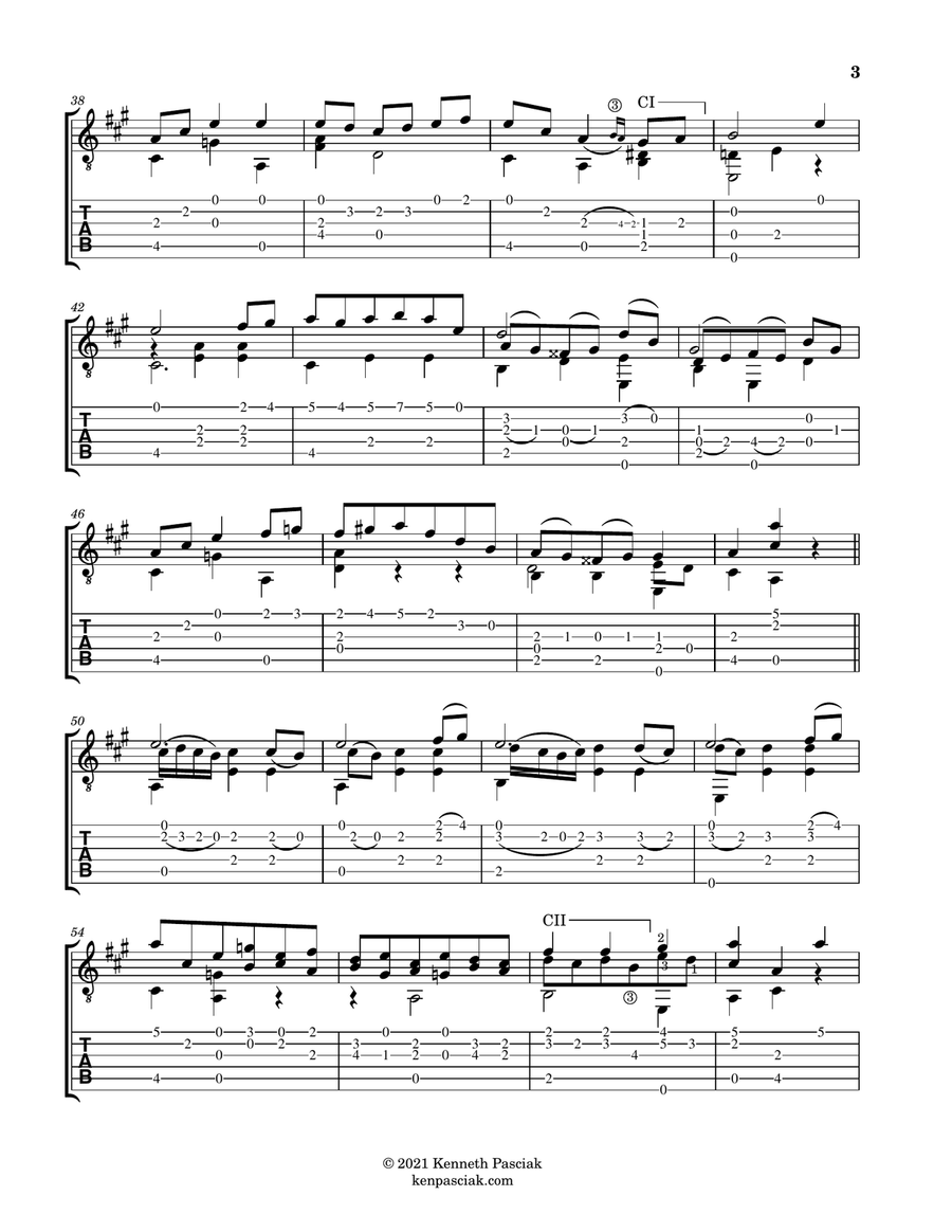 Vals muy lento (for Solo Guitar) Chamber Music scores gallery preview page 5