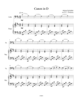 Canon in D for Cello and Piano