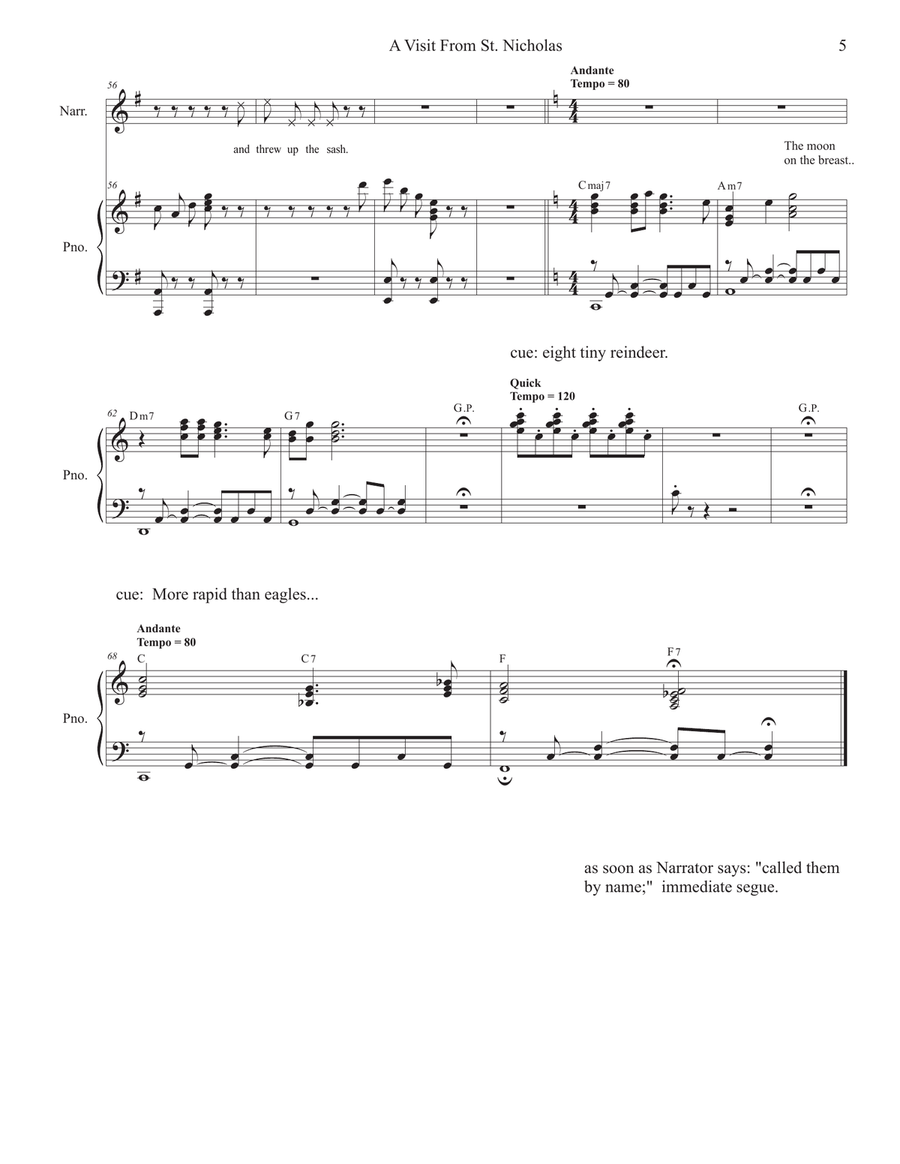 'Twas The Night Before Christmas (Solo and SAB) 3-Part scores gallery preview page 6