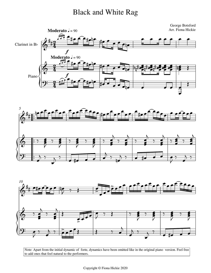 Black and White Rag Black and White Rag Chamber Music scores gallery preview page 2