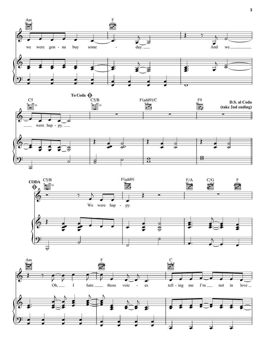 We Were Happy (Taylor's Version) (From The Vault) Piano, Vocal, Guitar scores gallery preview page 3