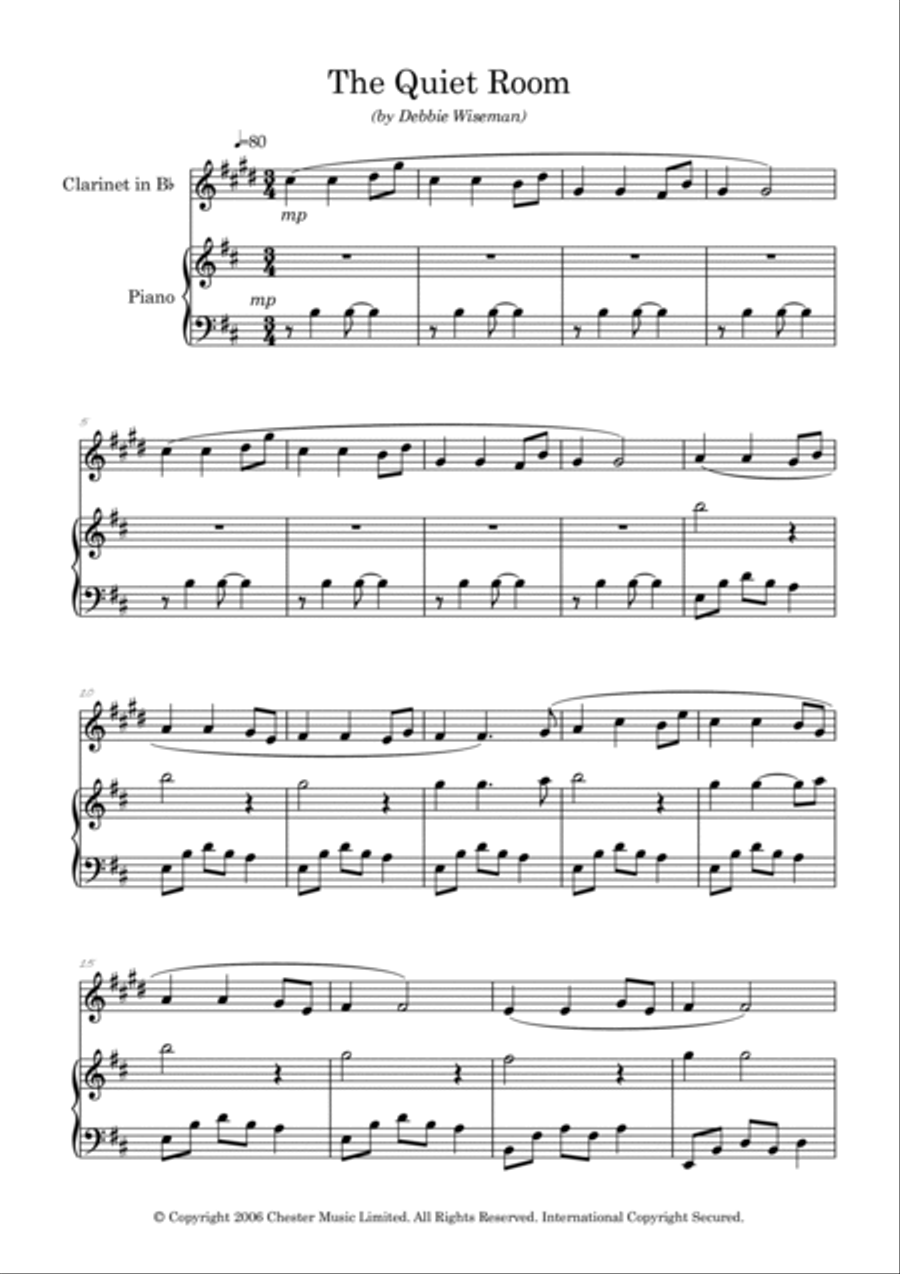 The Quiet Room Clarinet Solo scores gallery preview page 2
