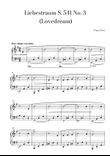 Liebestraum (Lovedream) Easy Piano in G major