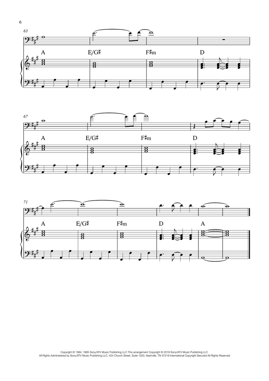 Take On Me Piano scores gallery preview page 6