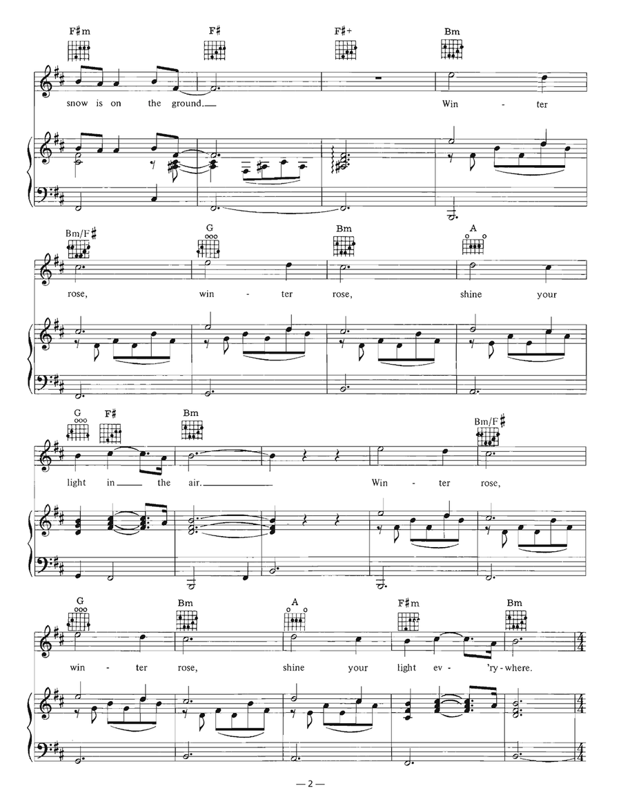 Winter Rose/Love Awake Winter Rose/Love Awake Piano, Vocal, Guitar scores gallery preview page 2