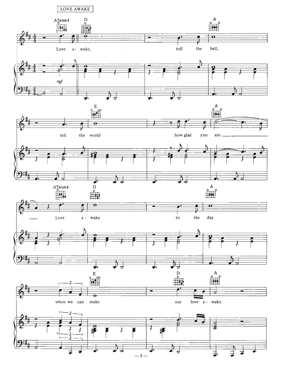Winter Rose/Love Awake Winter Rose/Love Awake Piano, Vocal, Guitar scores gallery preview page 3