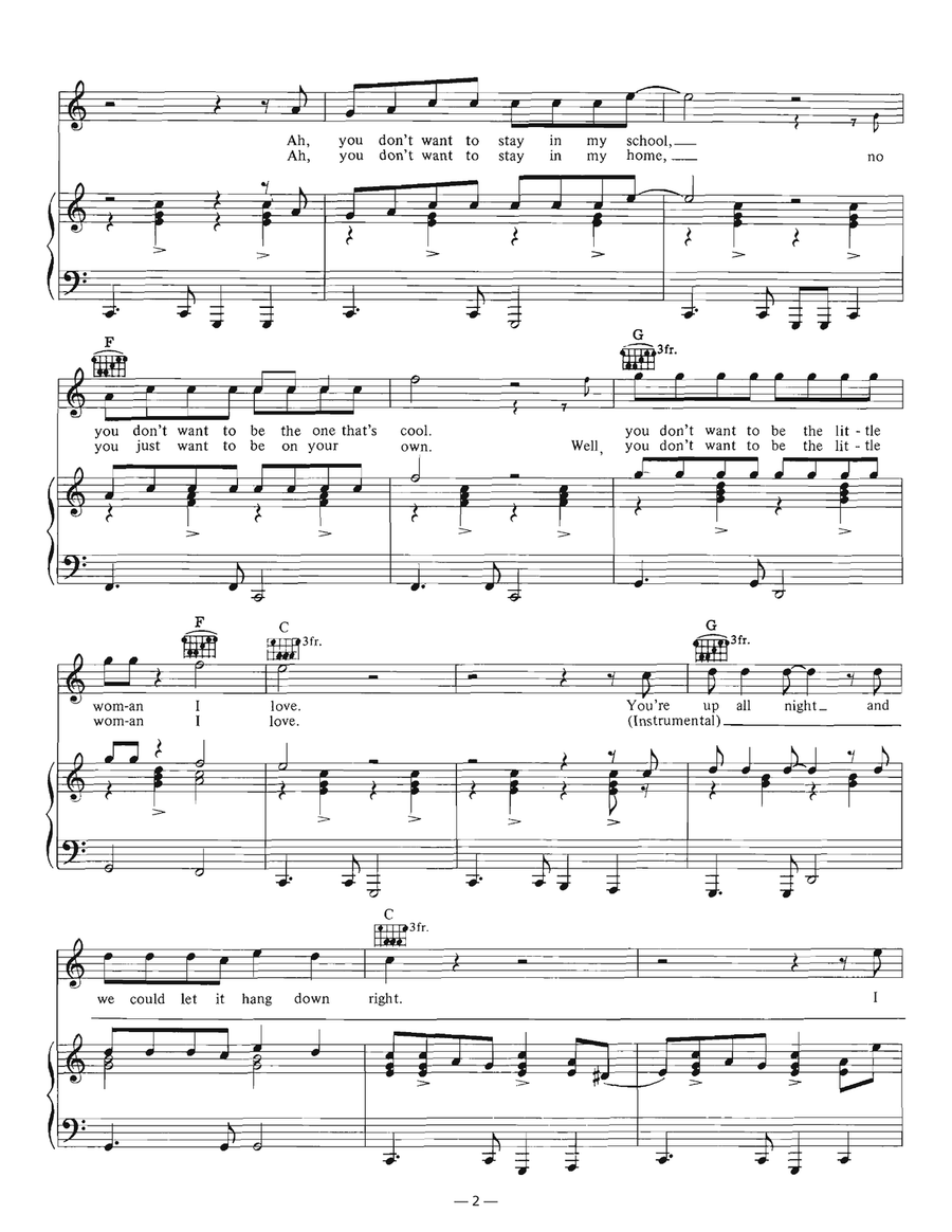 Again And Again And Again Piano, Vocal, Guitar scores gallery preview page 2