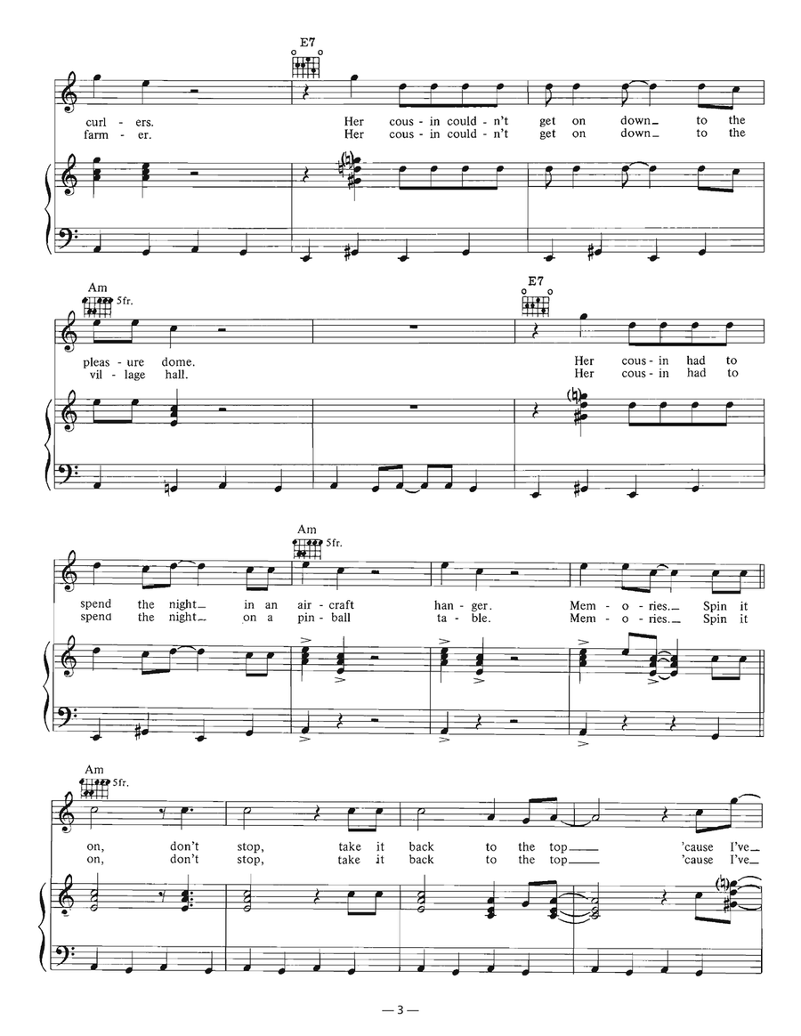 Spin It On Spin It On Piano, Vocal, Guitar scores gallery preview page 3