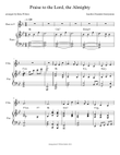 Praise to the Lord, the Almighty--horn solo