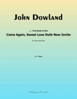 Come Again,Sweet Love Doth Now Invite, by Dowland, in F Major